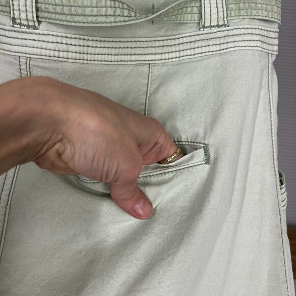 Anthro Pilcro & the Letterpress‎ Washed Chino Light Green A-Line Mini Skirt Sz 8 - Picture 7 of 10